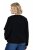 Ulla Popken 853685 Giacca corta in teddy con profili effetto pelle Nero - Giacche - Giacche taglie forti da donna