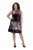 Ulla Popken 853768 Abito di paillettes a righe Nero - Abiti da sera - Abiti da sera taglie forti