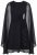 Ulla Popken 853774 Abito con volant Nero - Abiti da sera - Abiti da sera taglie forti