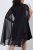 Ulla Popken 853774 Abito con volant Nero - Abiti da sera - Abiti da sera taglie forti