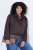 Ulla Popken 853792 Giacca in finto camoscio Marrone - Giacche - Giacche taglie forti da donna