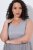 Ulla Popken 853879 Abito midi svasato Grigio - Vestiti midi - Abiti midi taglie comode