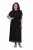 Ulla Popken 854031 Abito in chiffon a maniche corte Nero - Abiti da sera - Abiti da sera taglie forti