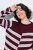 Ulla Popken 854095 Abito in maglia a righe Bordeaux - Abiti - Vestiti per tutte le taglie
