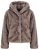 Ulla Popken 854617 Giacca in pelliccia sintetica Beige - Giacche - Giacche taglie forti da donna
