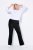 Ulla Popken 854910 Pantaloni stretch caldi con elastico in vita Nero - Pantaloni in tessuto - Pantaloni ampi taglie forti donna