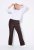 Ulla Popken 854910 Pantaloni stretch caldi con elastico in vita Marrone mogano - Pantaloni in tessuto - Pantaloni ampi taglie forti donna