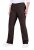 Ulla Popken 854910 Pantaloni stretch caldi con elastico in vita Marrone mogano - Pantaloni in tessuto - Pantaloni ampi taglie forti donna