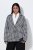 Ulla Popken 855173 Blazer in maglia a quadri Bianco panna - Blazer - Blazer Taglie Forti da Donna