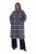 Ulla Popken 855250 Cappotto in lana asimmetrico con collo ampio Grigio melange - Cappotti - Cappotti taglie forti da donna
