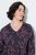 Ulla Popken 855270 Abito in jersey fantasia con scollo a V Antracite - Abiti in jersey - 