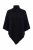 Ulla Popken 855277 Poncho in maglia con orlo a punta e scollo a barchetta Nero - Poncho e mantelle - 