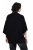 Ulla Popken 855277 Poncho in maglia con orlo a punta e scollo a barchetta Nero - Poncho e mantelle - 