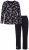 Ulla Popken 856134 Pigiama a fiori Nero - Pigiami/Loungewear - 