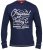 D555 Austin Long Sleeve T-shirt Navy - Magliette - Magliette Uomo Taglie Forti