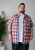Kam Jeans 6368 Checked Short Sleeve Shirt Red - Camicie - Camicie Taglie Forti Uomo