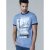 D555 Howie Fine Stripe T-shirt Blue - Magliette - Magliette Uomo Taglie Forti