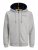 Jack & Jones JCOBERG SWEAT ZIP Hoodie Grey Melange - Felpe & felpe con cappuccio - Felpe & Felpe con Cappuccio Uomo Taglie Forti