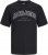 Jack & Jones CALEB VARSITY O-Neck T-Shirt Black - Magliette - Magliette Uomo Taglie Forti