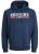 Jack & Jones CORP LOGO PLAY 4 Print Hoodie Navy Blazer - Felpe & felpe con cappuccio - Felpe & Felpe con Cappuccio Uomo Taglie Forti
