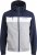 Jack & Jones RUSH White/Grey Blocking Bomber Jacket with Hood Navy Blazer - Giubbotti - Giubbotti Uomo Taglie Forti