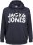 Jack & Jones CORP LOGO Large Print Hoodie Navy Blazer - Felpe & felpe con cappuccio - Felpe & Felpe con Cappuccio Uomo Taglie Forti