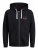 Jack & Jones JJSTAMP ZIP Hoodie Black - Felpe & felpe con cappuccio - Felpe & Felpe con Cappuccio Uomo Taglie Forti