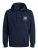 Jack & Jones JJLOCK SWEAT HOOD Navy - Felpe & felpe con cappuccio - Felpe & Felpe con Cappuccio Uomo Taglie Forti
