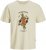 Jack & Jones Anatomy Skull Crew Neck T-Shirt Antique White - Magliette - Magliette Uomo Taglie Forti