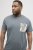 Jack & Jones Split Pocket Print T-Shirt Grey - Magliette - Magliette Uomo Taglie Forti