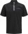Jack & Jones Fusion Pique Zipper Polo Black - Polo - Polo Uomo Taglie Forti