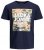 Jack & Jones JJPETE SHAPE Camo Print T-Shirt Navy - Magliette - Magliette Uomo Taglie Forti