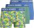 Jack & Jones JACPINEAPPLE SKULL TRUNKS 3 PACK Palace Blue - Intimo & costumi da bagno - Intimo Taglie Forti Uomo