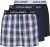 Jack & Jones Saigon Blue/Red Check Woven Boxers 3-Pack Navy Blazer - Intimo & costumi da bagno - Intimo Taglie Forti Uomo