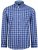Kam Jeans 6155 Long Sleeve Check Shirt Blue - Camicie - Camicie Taglie Forti Uomo