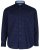Kam Jeans 6158 Long Sleeve Dobby Embroidery Shirt Navy - Camicie - Camicie Taglie Forti Uomo