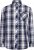 Kam Jeans 6301 LS Casual Check Shirt Navy - Camicie - Camicie Taglie Forti Uomo