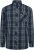 Kam Jeans 6301 LS Casual Check Shirt Teal - Camicie - Camicie Taglie Forti Uomo