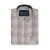 Kam Jeans 6382 Camicia a quadri testurizzata a maniche corte beige - Camicie - Camicie Taglie Forti Uomo