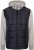 Kam Jeans KV135 Quilted Zip Thru Hoody with Padded Body & Jersey Sleeves Navy TALL SIZES - ABBIGLIAMENTO UOMO MT-6XLT - Taglie Tall Uomo