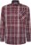 Kam Jeans P038 LS Premium Cotton Check Shirt Wine - Camicie - Camicie Taglie Forti Uomo