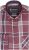 Kam Jeans P038 LS Premium Cotton Check Shirt Wine - Camicie - Camicie Taglie Forti Uomo