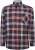 Kam Jeans P038 LS Premium Cotton Check Shirt Navy - Camicie - Camicie Taglie Forti Uomo