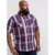 D555 Terell Shirt Navy/Red - Camicie - Camicie Taglie Forti Uomo