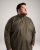 Motley Denim Lisbon Long Sleeve Shirt Dark Khaki - Camicie - Camicie Taglie Forti Uomo