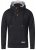 D555 Lorenzo Half zip Hoodie Black - Felpe & felpe con cappuccio - Felpe & Felpe con Cappuccio Uomo Taglie Forti