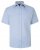 Kam Jeans 6283 Casual SS Herringbone Shirt Blue - Camicie - Camicie Taglie Forti Uomo