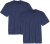 Adamo Marlon Comfort fit 2-pack T-shirt Denim Blue - Magliette - Magliette Uomo Taglie Forti