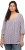 Ulla Popken Polka Dot 3/4 Sleeve Square Neck A-Line Tee Light Blue-Grey - T-shirt stampate da donna - 