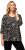 Ulla Popken Number Print 3/4 Sleeve Tee Black - T-shirt stampate da donna - 